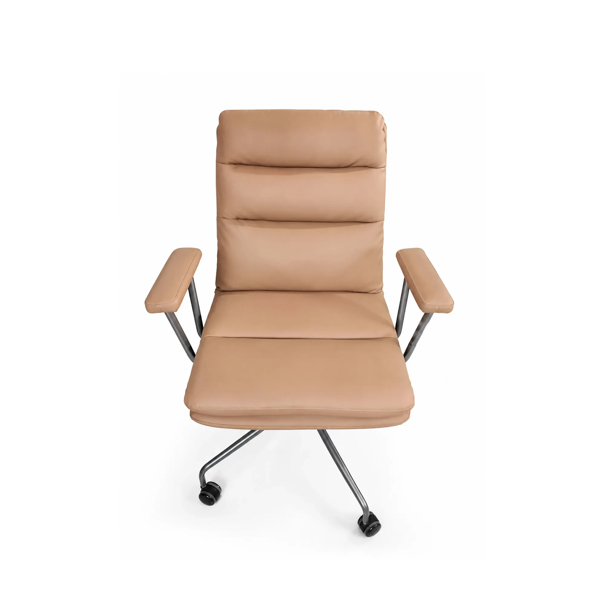 Chaise de bureau exécutive dossier moyen en similicuir H684B - Orange