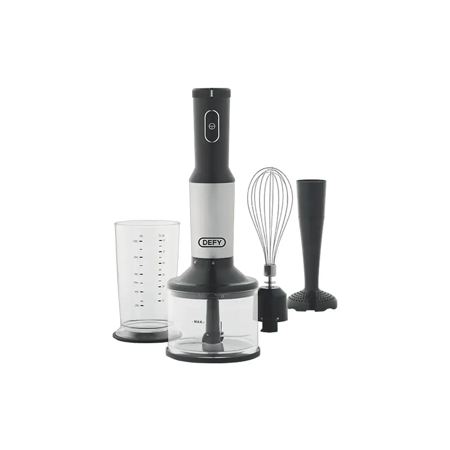 Mixeur plongeant Defy HB 7753X 750 W - Avec hachoir, presse-purée et fouet