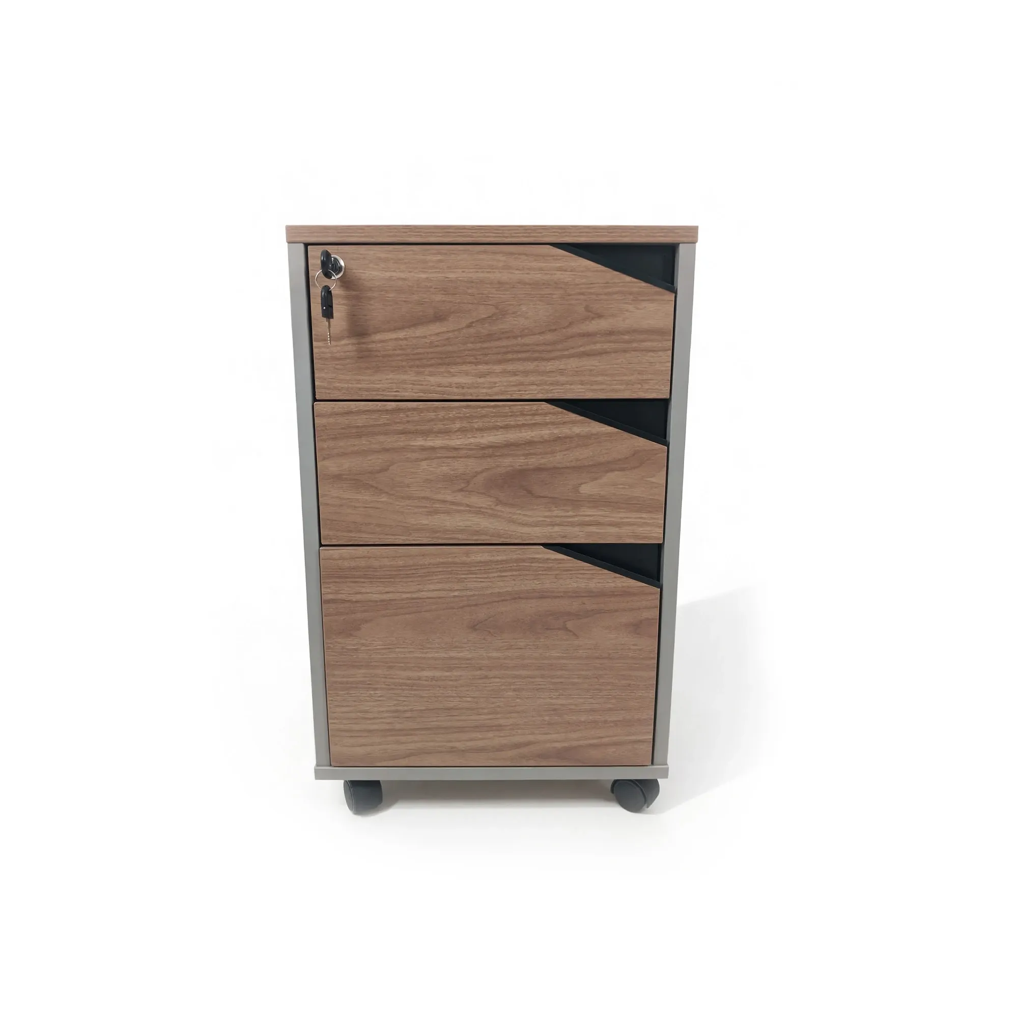 Caisson de bureau mobile 3 tiroirs 40x40x65 cm