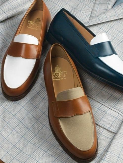 Mocassins Crockett & Jones en cuir – Élégance britannique intemporelle