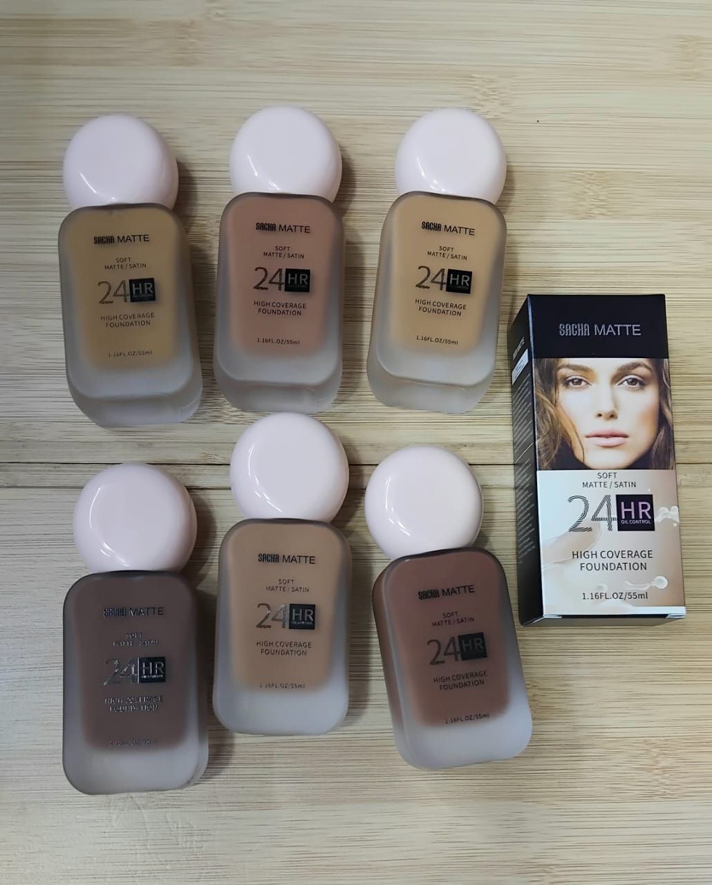 Sacha Matte – Fond de Teint Liquide Oil Control 24H Haute Couvrance