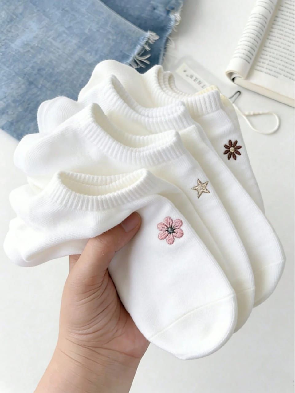 Chaussettes Basses Femme Respirantes en Polyester