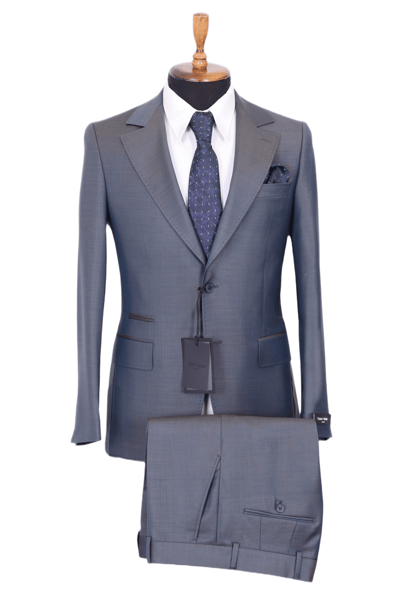 Franck Namani Paris Costume Homme Gris Ardoise – 2 Pièces