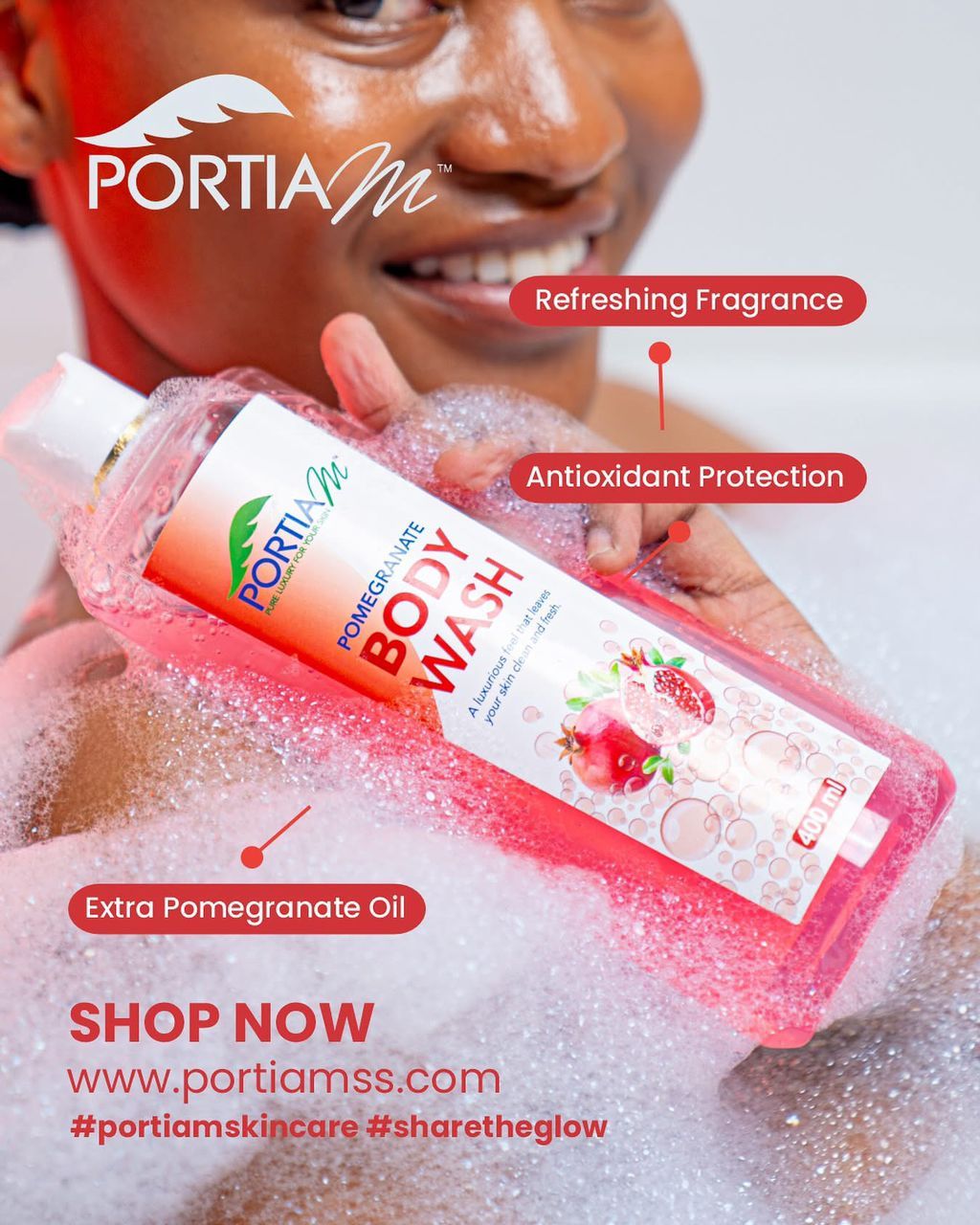 Gel Douche Portia M Pomegranate – 400 ml