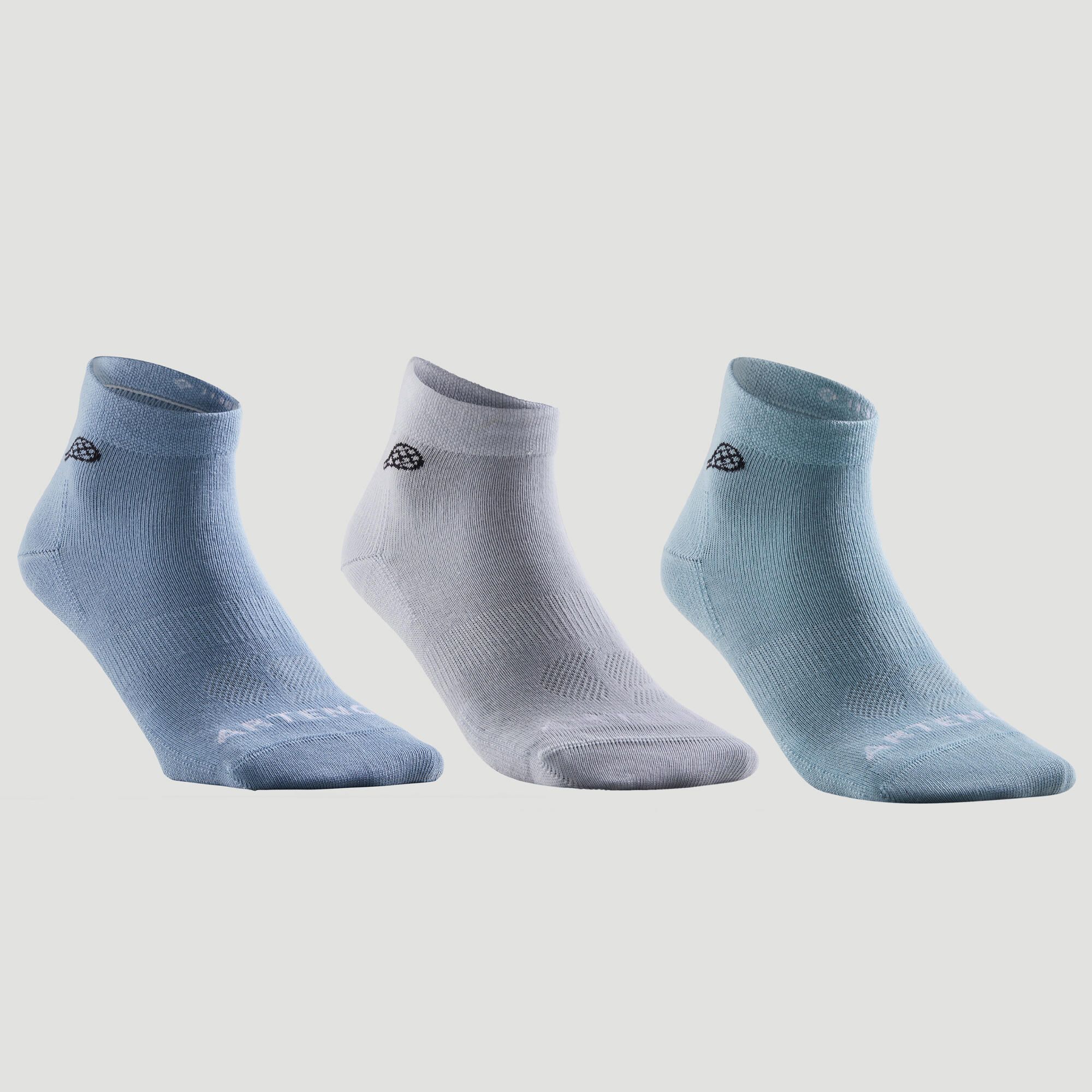 CHAUSSETTES DE SPORT MI-HAUTES RS 160 BLANCHES LOT DE 3.