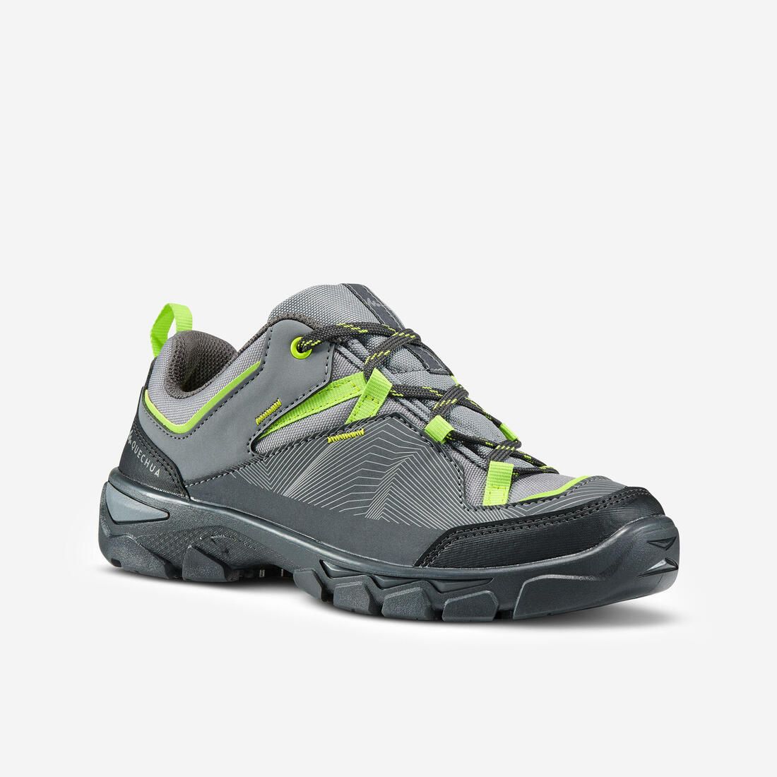 Chaussures de randonnée enfant basses avec lacet MH120 LOW rouges 35 AU 38
