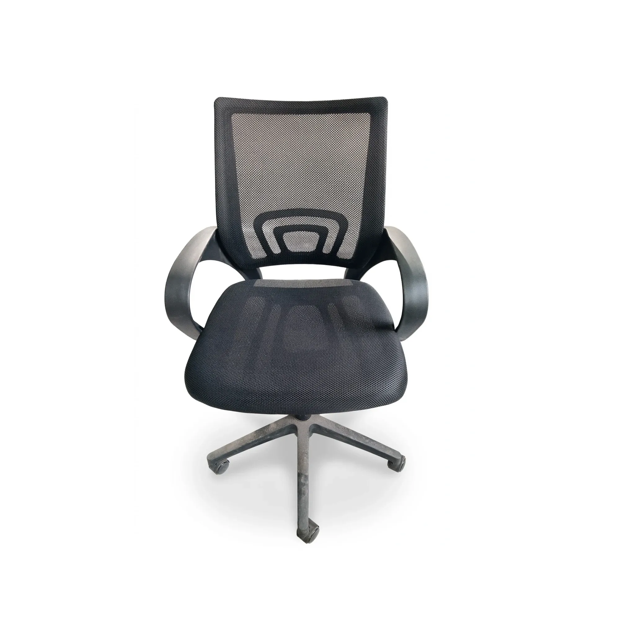 Chaise de bureau exécutive dossier bas en filet HT-750B - Noir