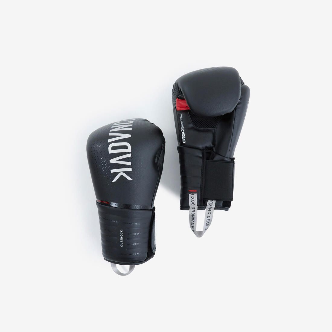Gants de boxe avec maintien articulaire du poignet, noir