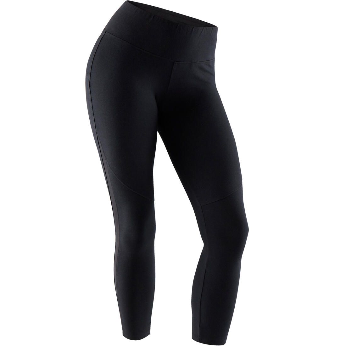 Legging court de sport taille haute 520 femme 7/8 en coton