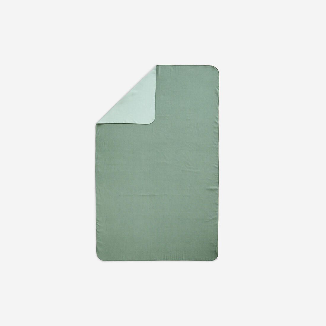 Serviette de bain microfibre côtelée vert foncé taille xl 110 x 175 cm