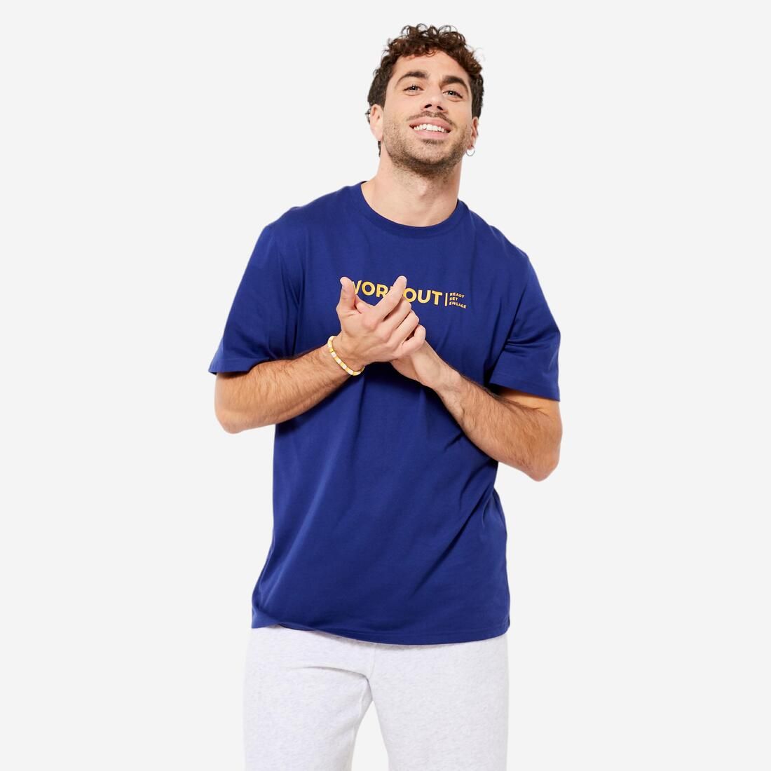 T-shirt de fitness regular en coton homme